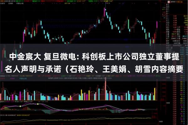 中金宸大 复旦微电: 科创板上市公司独立董事提名人声明与承诺（石艳玲、王美娟、胡雪内容摘要