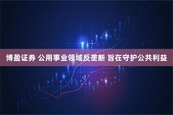 博盈证券 公用事业领域反垄断 旨在守护公共利益