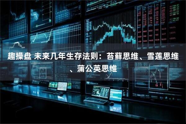 趣操盘 未来几年生存法则：苔藓思维、雪莲思维、蒲公英思维